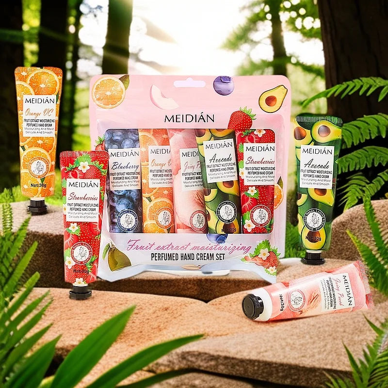 Coffret 6 Crèmes Mains Parfumées — Hydratation Fruité