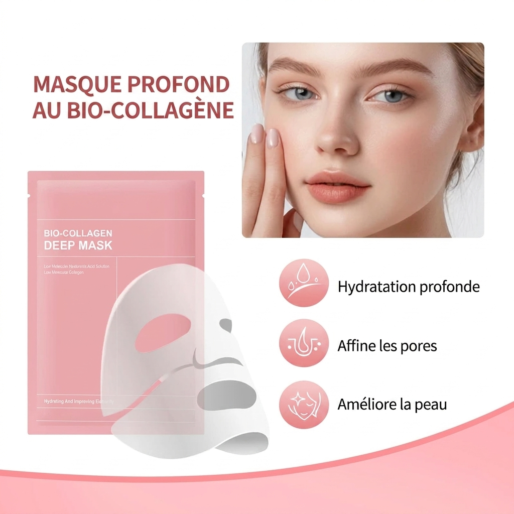 Masque Bio-Collagène Hydratation Intense - x4