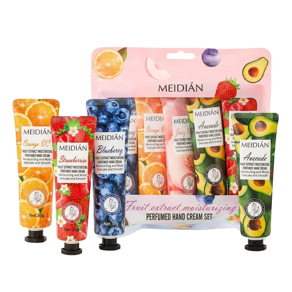 Coffret 6 Crèmes Mains Parfumées — Hydratation Fruité